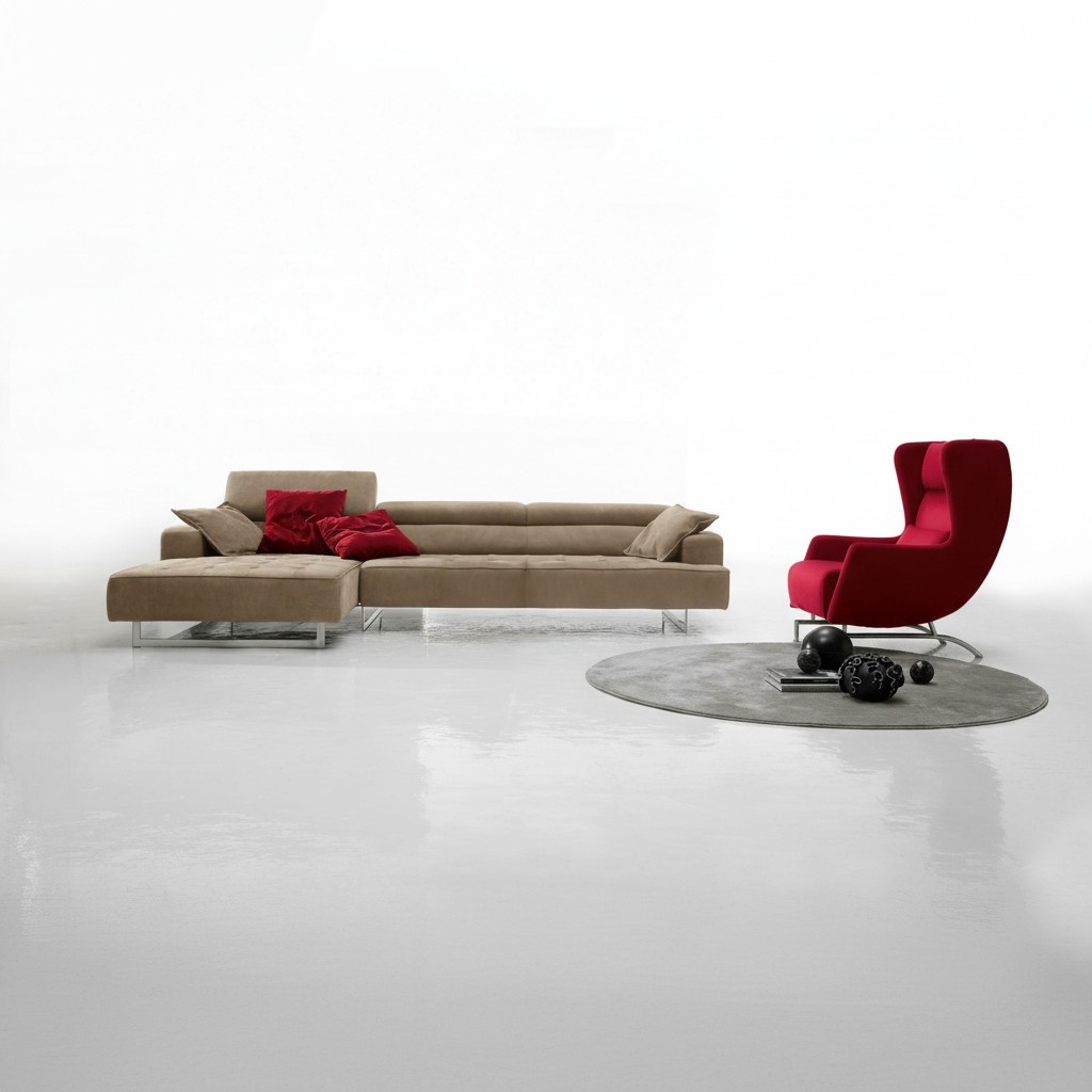 Ecksofa Leder Moderne Luxus Sofas L Form Sofa Eckcouch Wohnlandschaft Grau Neu