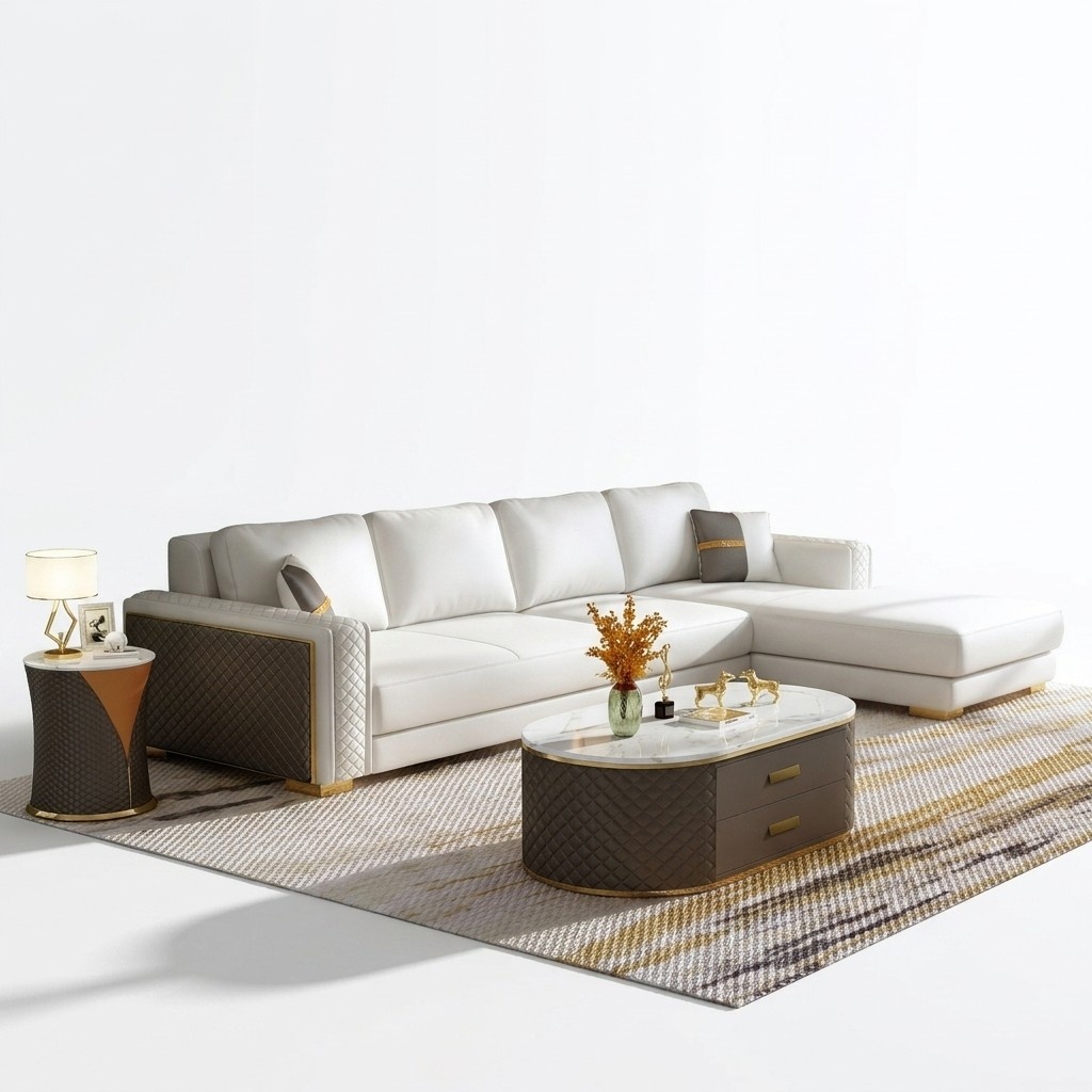 Ecksofa Polster Garnitur Wohnlandschaft L Form Designer Sofa Couch