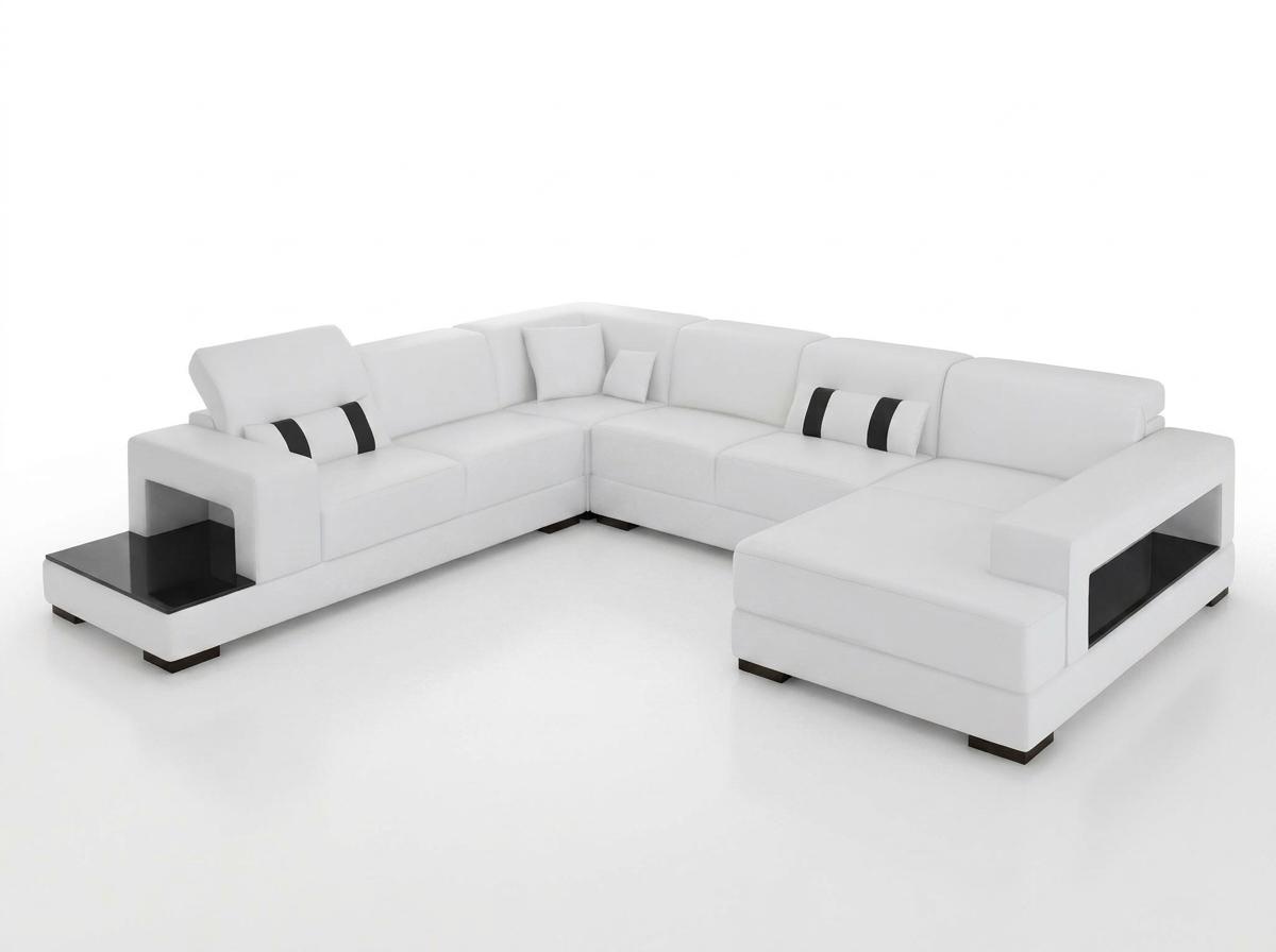 Ecksofa Sofa Couch Polster Wohnlandschaft Leder Eck Sofas Garnitur