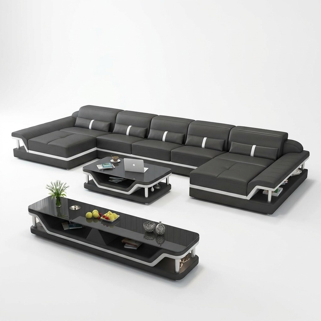 Ecksofa Sofa Couch Sofa Wohnlandschaft ledersofa leder möbel wohnzimmer garnitur