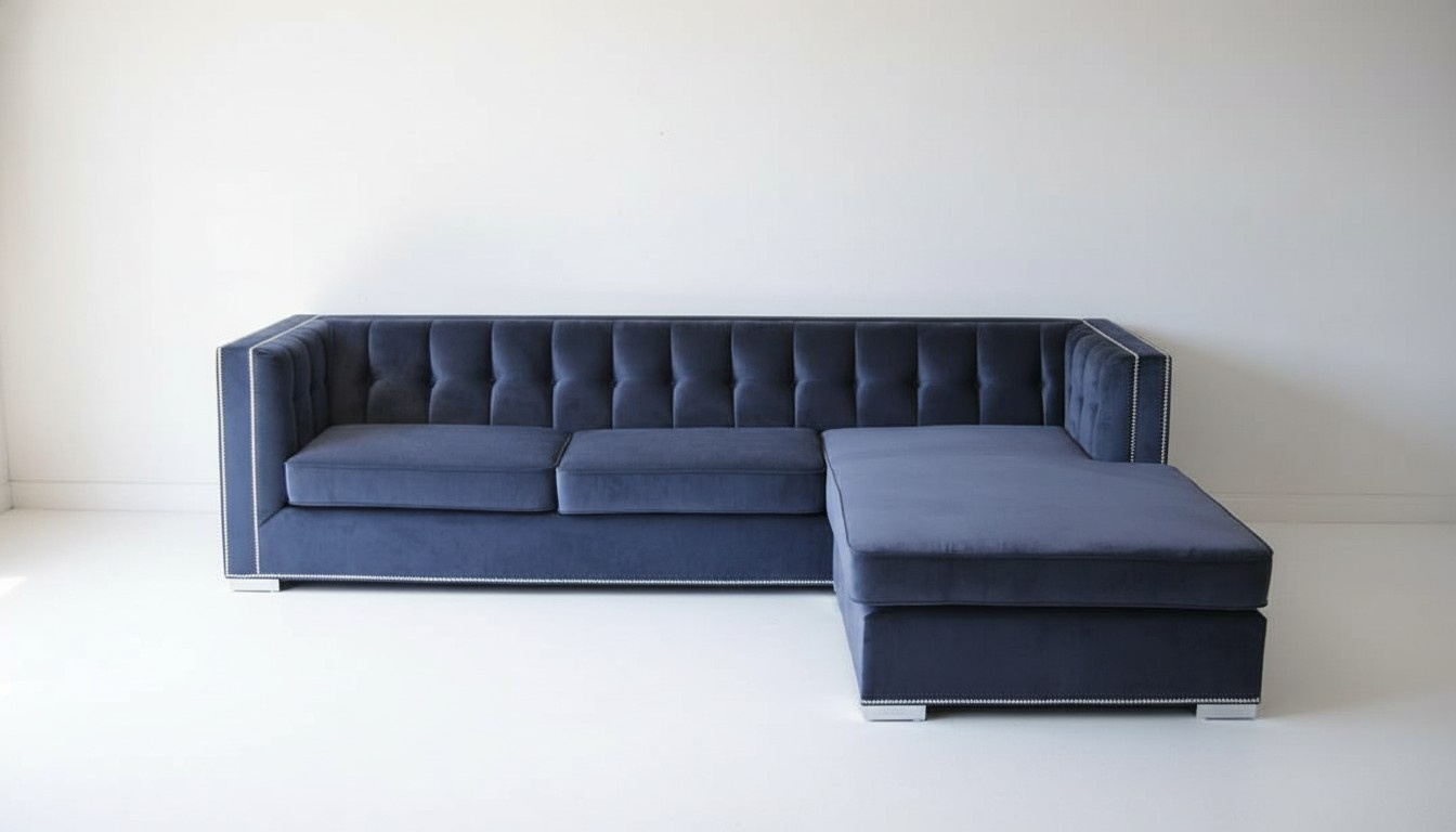 Ecksofa Stoff Design Couch Polster Sitz Sofa Garnitur Modern Eck Chesterfield