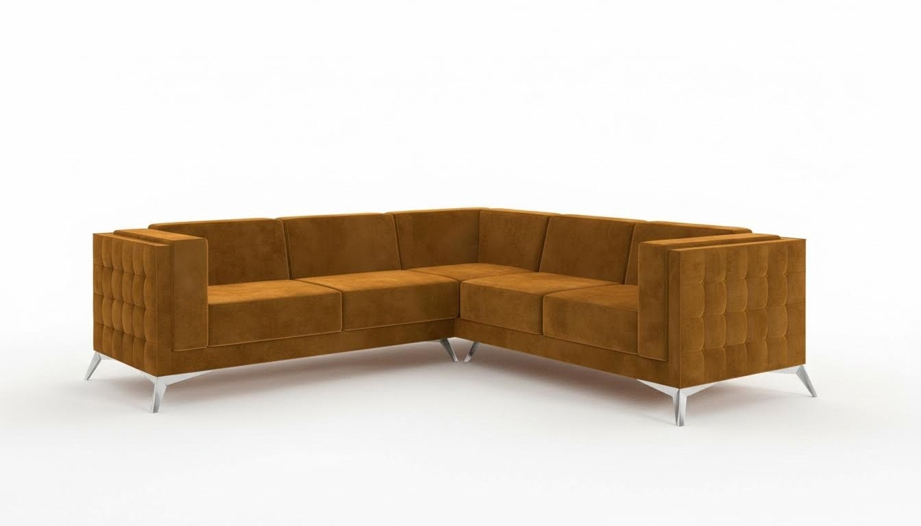 Ecksofa Wohnlandschaft Design Sofa Couch Polster Sitz Garnitur Textil