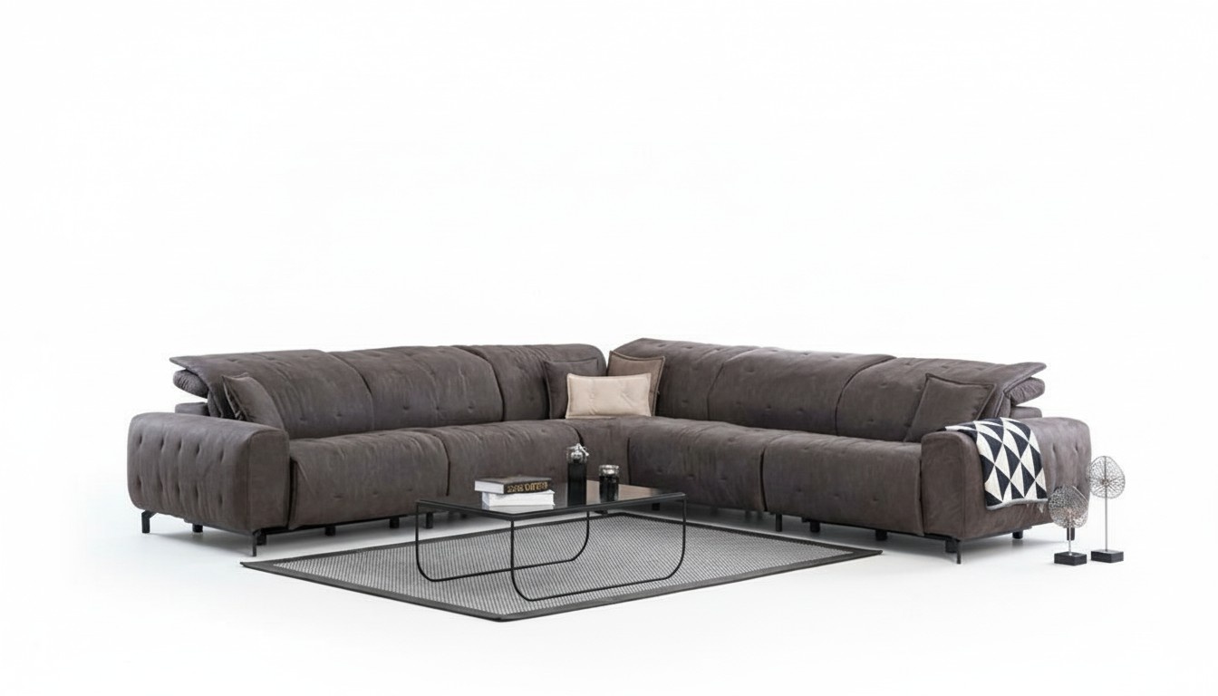 Ecksofa Wohnlandschaft Eckcouch Ecklounge Polsterecke Design Sofa Couch Garnitur