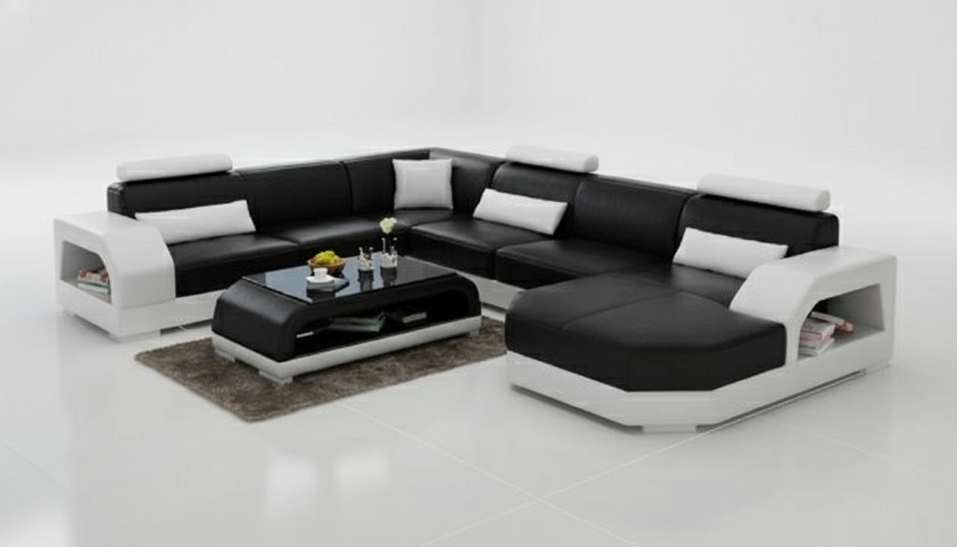 Ecksofa Wohnlandschaft Sofa Polster Garnitur Eck Leder Couch XXL Sofas BIG NEU