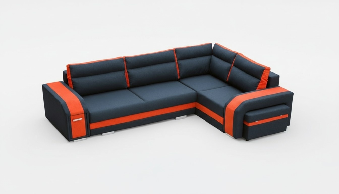 Ecksofa Wohnzimmer Schlaf Sofa Couchen Couch Garnitur L Form Stoff