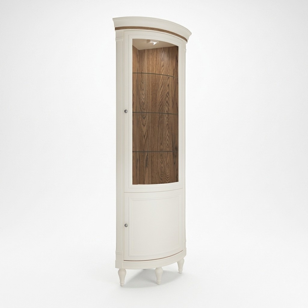 Eckvitrine Eckmöbel Vitrinenschrank Glasvitrine Schaukasten Regalvitrine