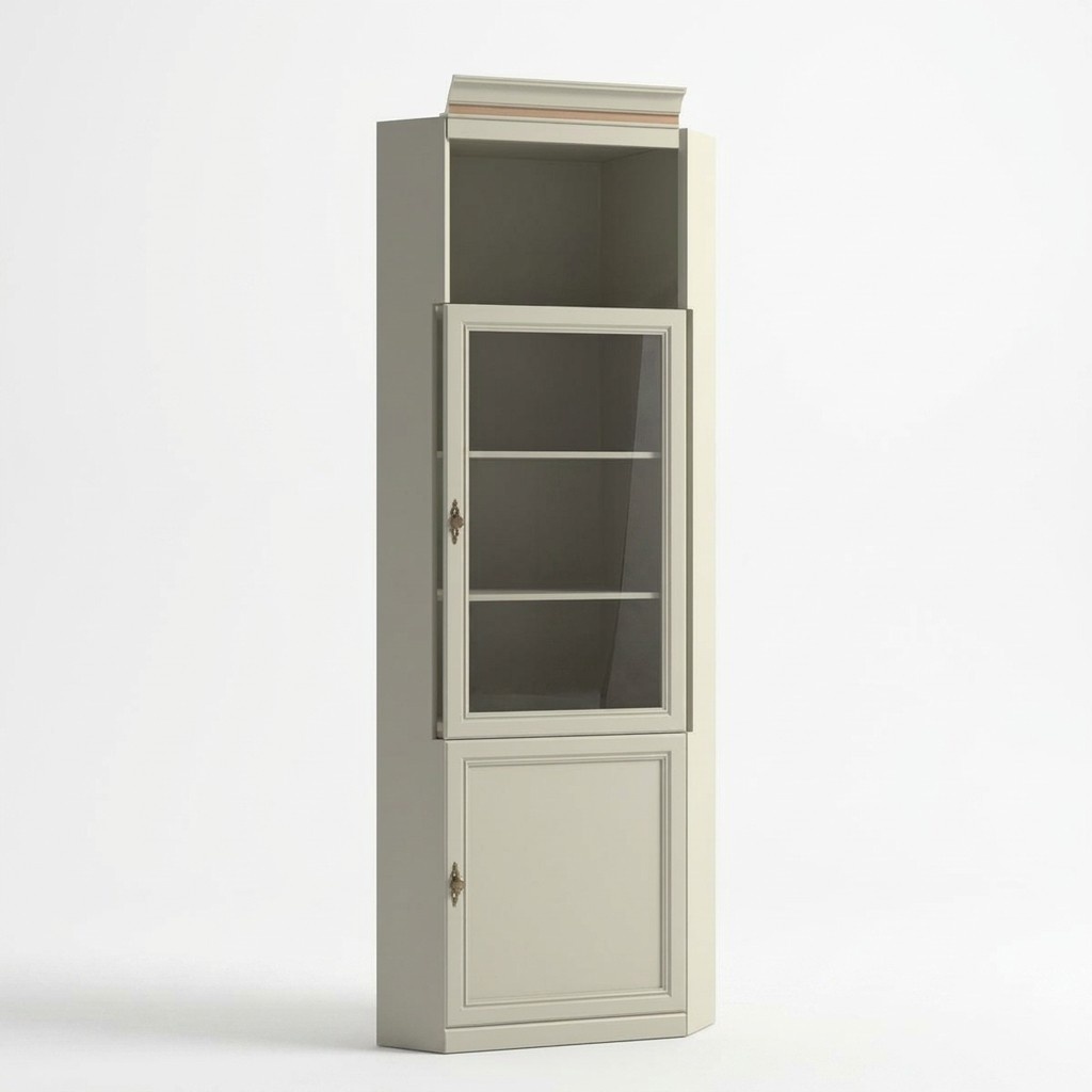 Eckvitrine Vitrine Eckschrank Glasvitrine Eckregal Eckmöbel Wohnzimmervitrine