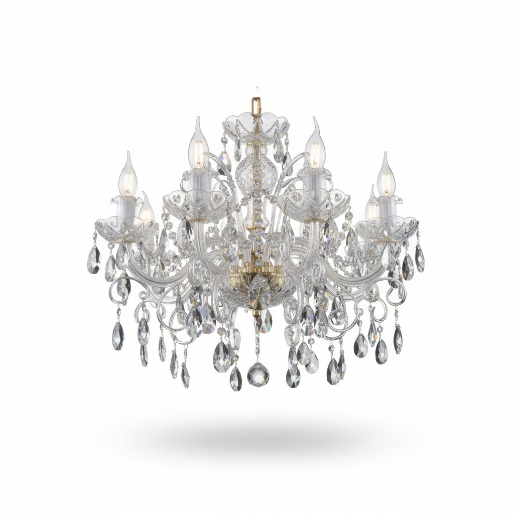 Edle Designer Leuchte mit Kristallsteinen Leuchter Kronleuchter Lampen