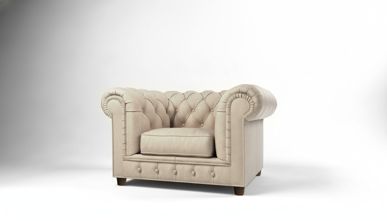 Edler Design Chesterfield Polster Sessel Fernseh Sitz Club Lounge Textil