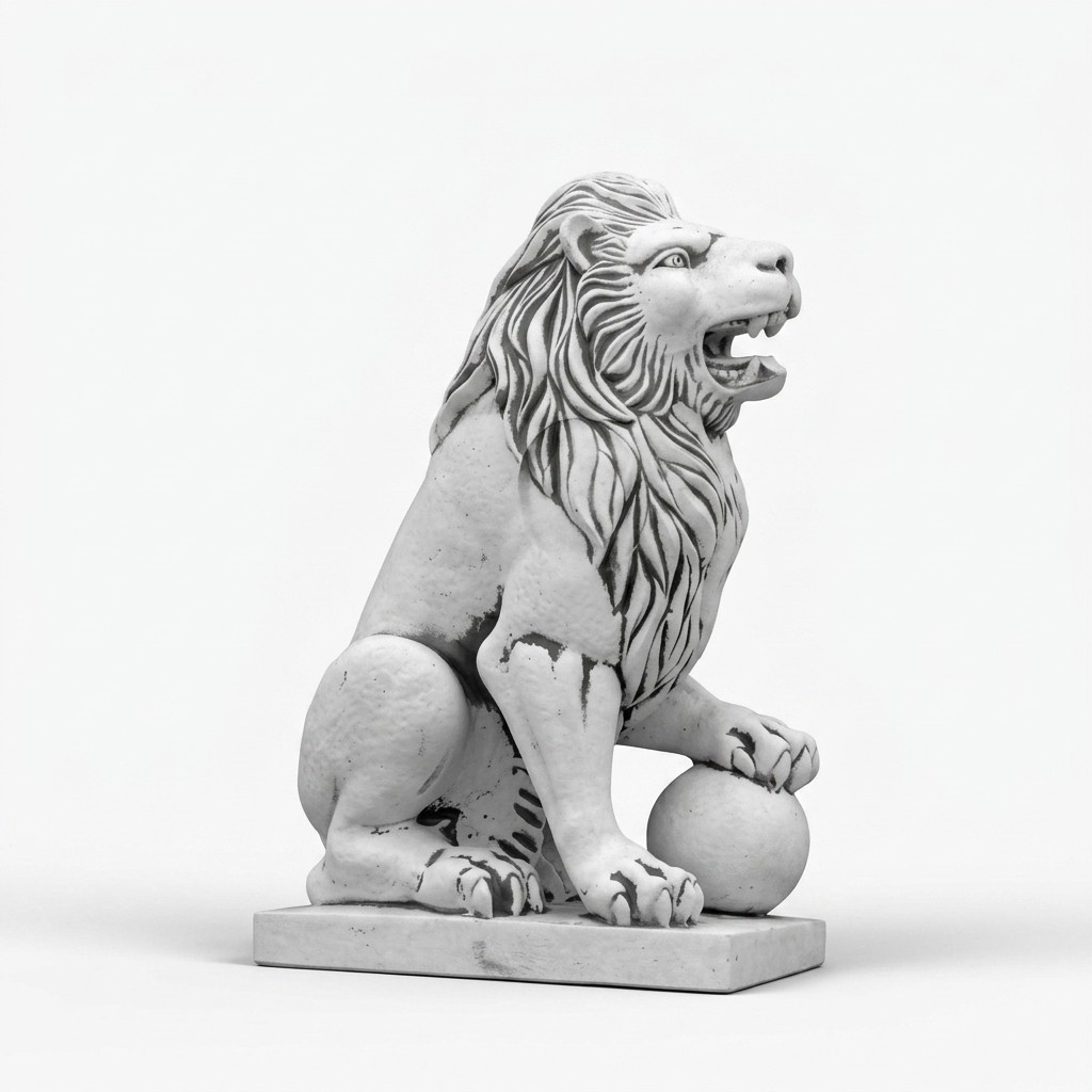 Edler Ritter Löwe Figur Statue Skulptur Figuren Skulpturen Garten Terrasse