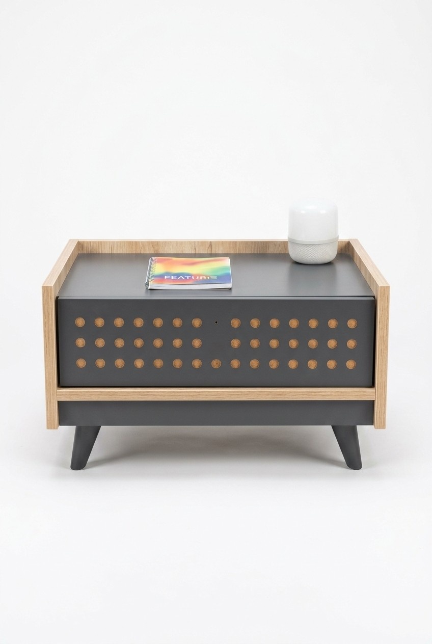 Edles Kinder Nachttisch Designer Möbel Kinderzimmer Konsole Tische Grau