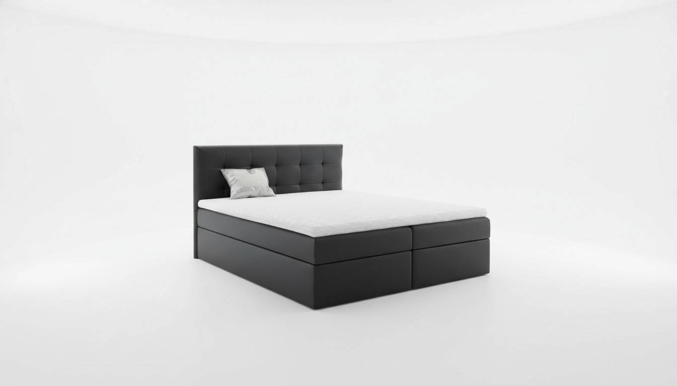 Ehebett Betten Polsterbett Boxspringbett Doppelbett Bett mit Bettkasten Schwarz