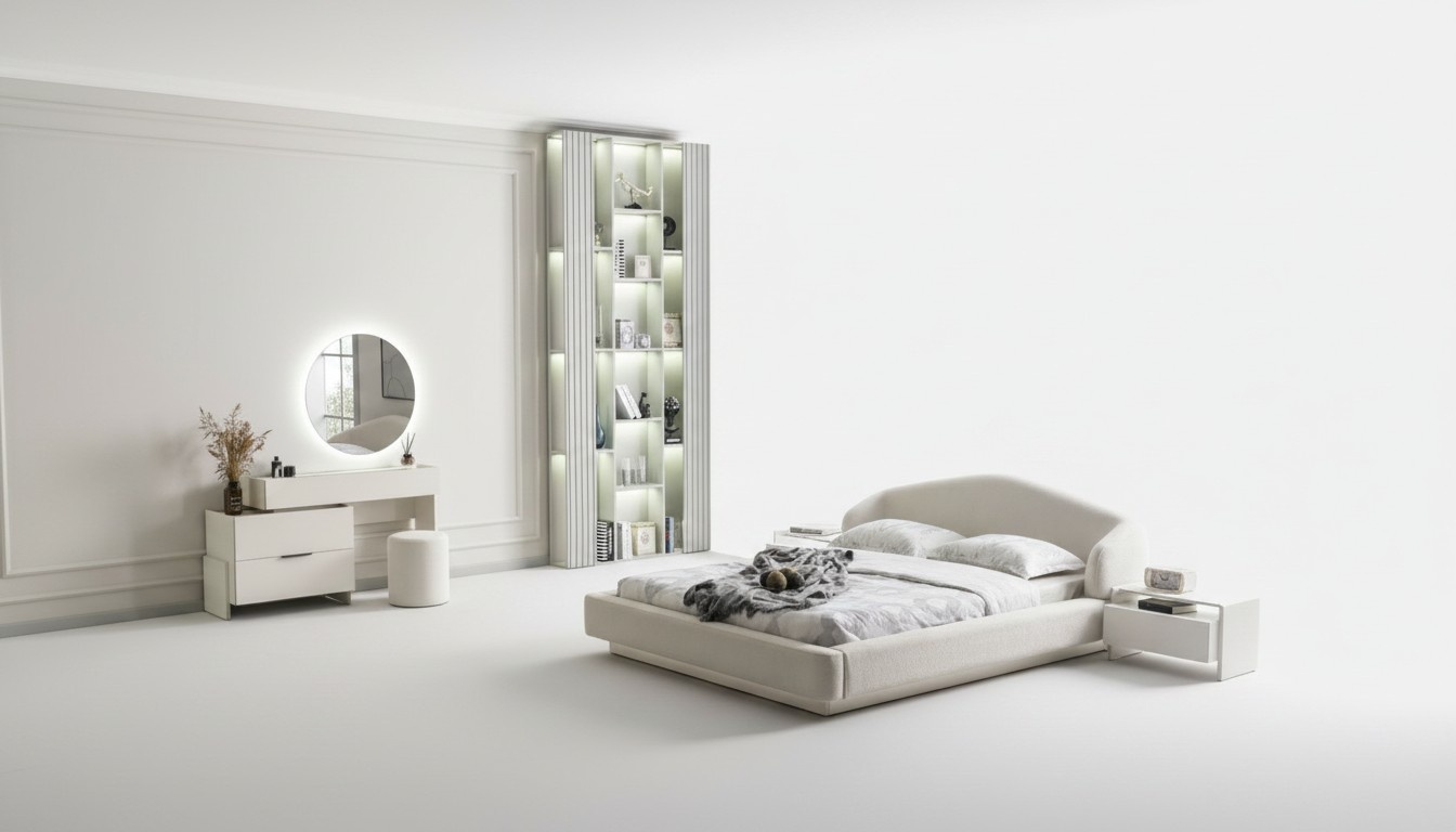 Ein elegantes Set für eine gemütliche Atmosphäre im Schlafzimmer