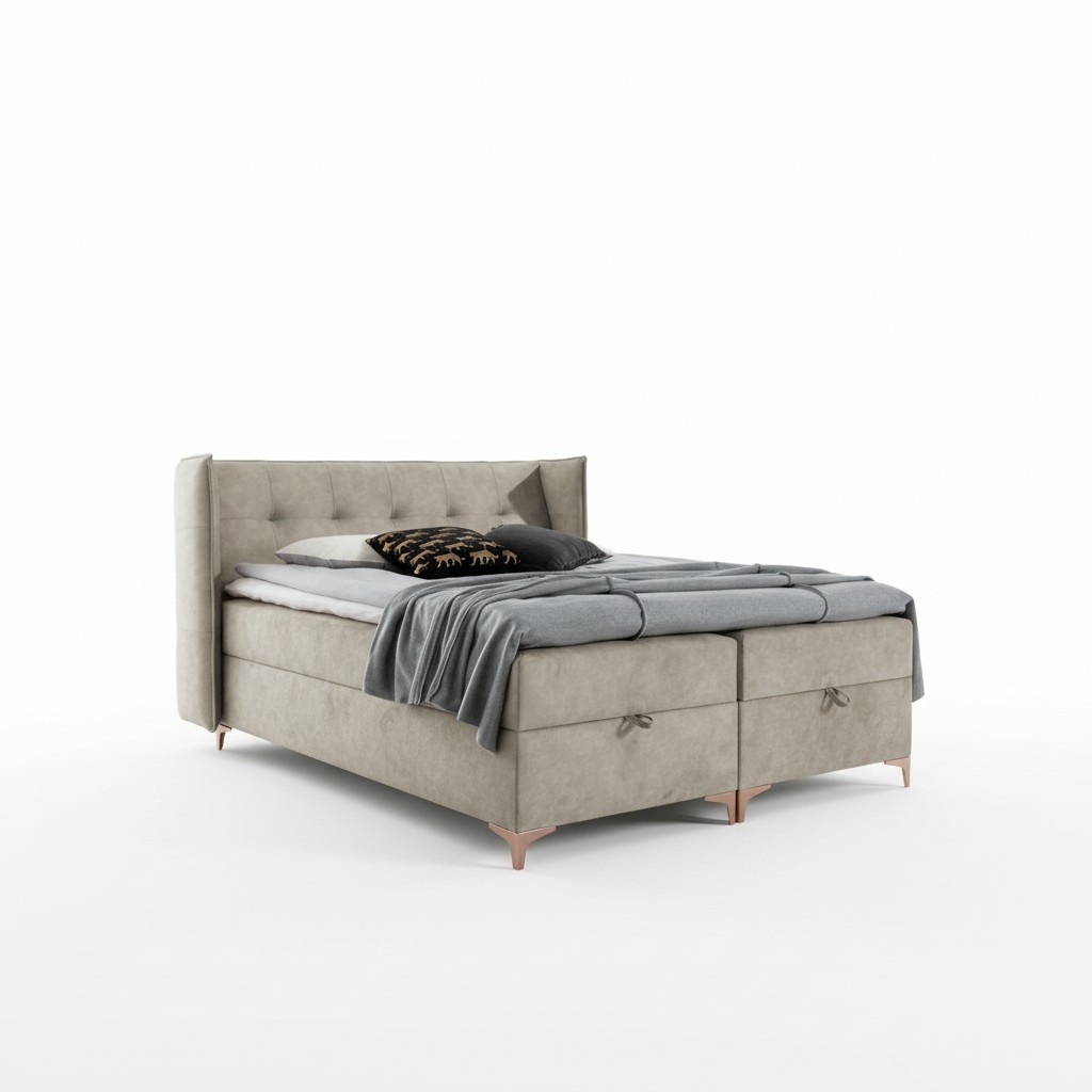 Einrichtung Schlafzimmer Polsterbett Luxus Boxspringbett Doppel Design Möbel