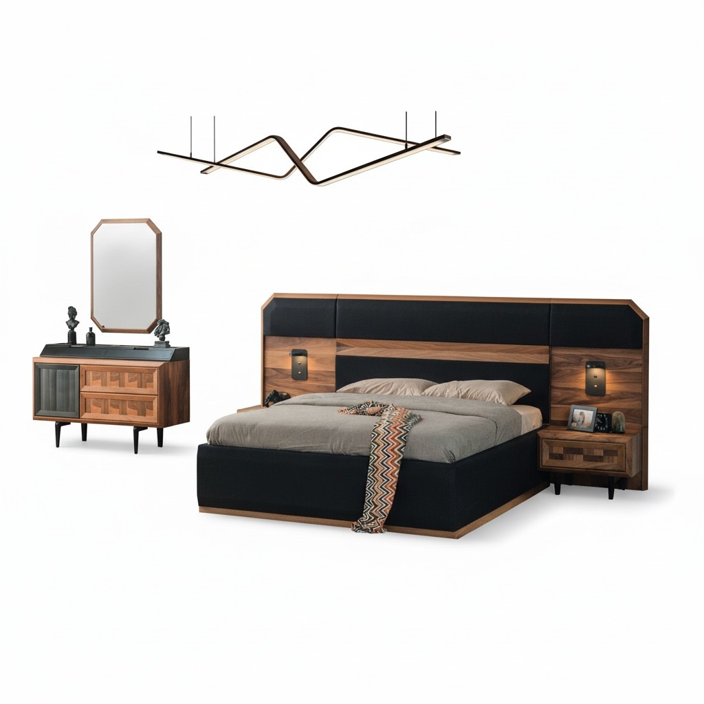 Einzigartige Schlafzimmer Möbel Bettgestell Luxus Nachttische Konsole