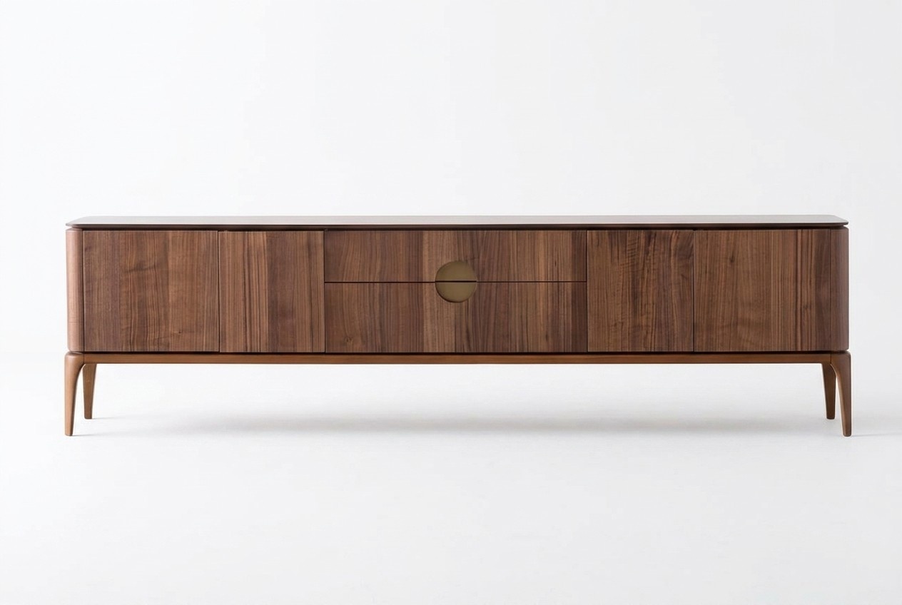 Elegant rtv Fernsehschrank Braun TV Schrank Konsole Sideboard Fernsehmöbel
