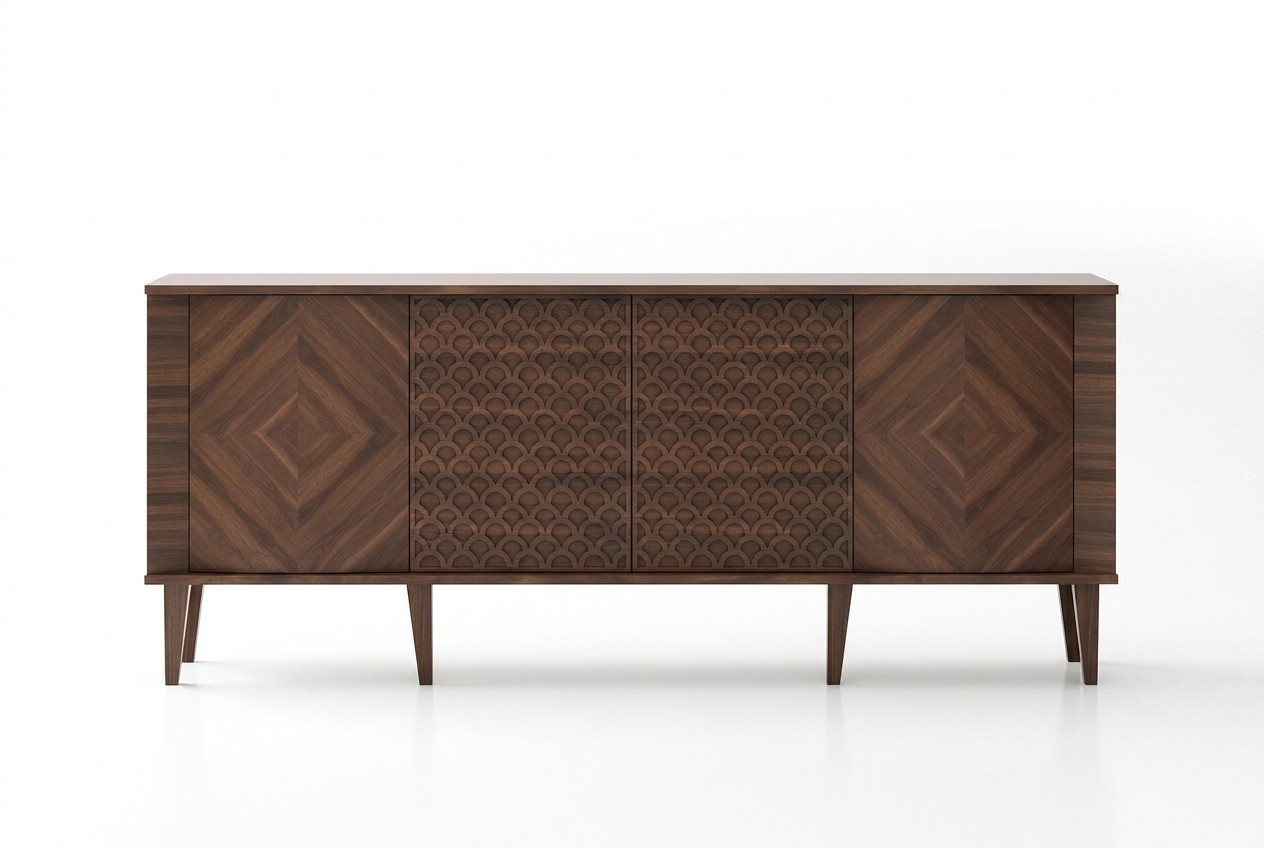 Elegante braune Holz-Konsole im zeitlosen Design