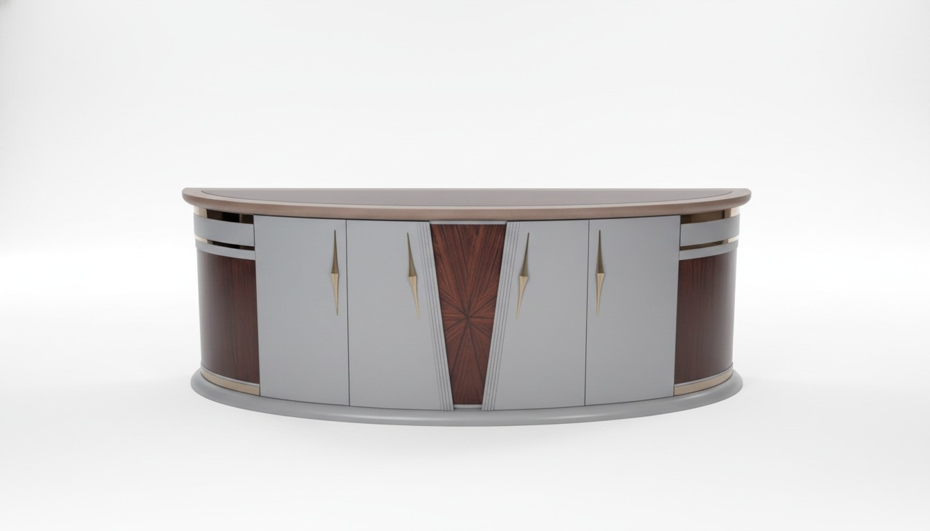 Elegante braune Holz-Konsole im modernen Design