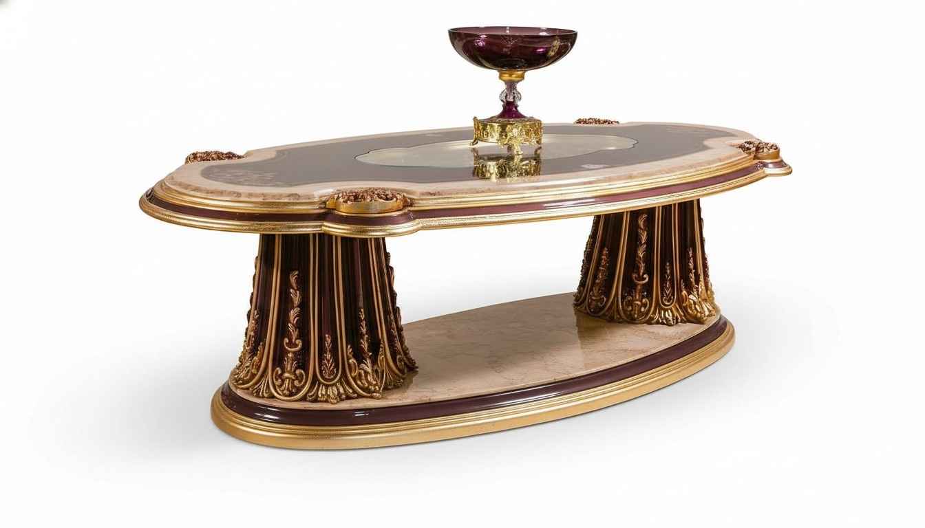 Eleganter brauner Holz-Couchtisch im modernen Design