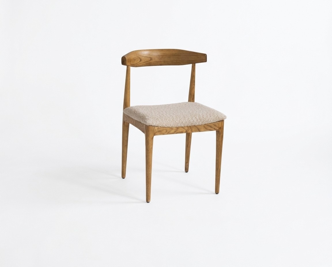 Eleganter Brauner Holzstuhl im modernen Design