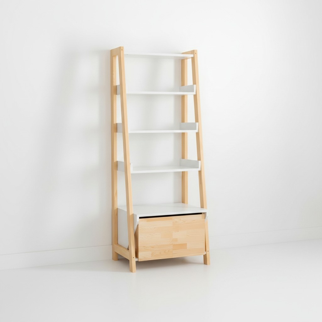 Eleganter Bücherregal Moderne Arbeitszimmer Möbel Holzgestell Regale
