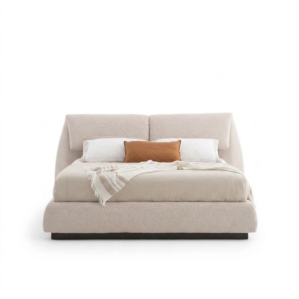Elegantes Beiges Holzbetten in zeitlosem Design