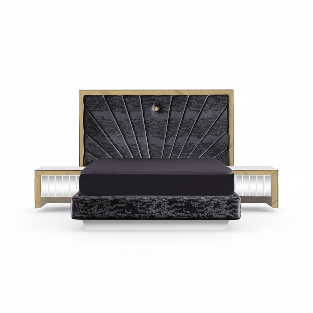 Elegantes weißes Schlafzimmermöbel-Set aus Holz mit modernen Design