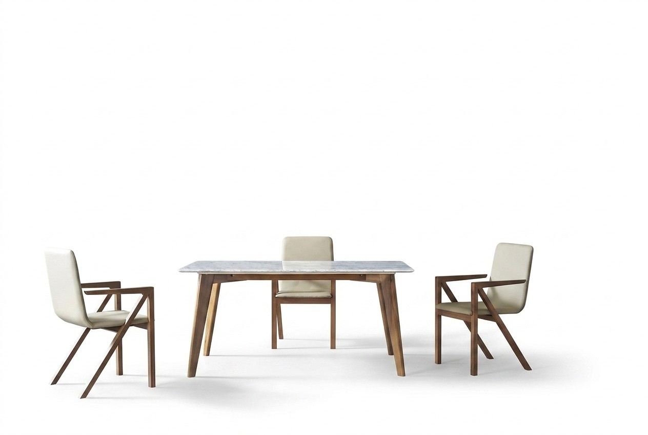 Ess Zimmer Holz Tisch Design Wohn Set Garnitur Set Italienische Möbel 4 tlg,