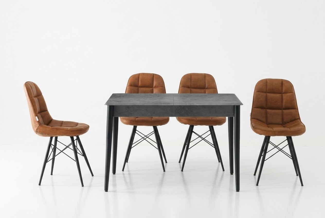 Essecke Esszimmermöbel Essgruppe Esstisch Stühle 7tlg Grau Tisch