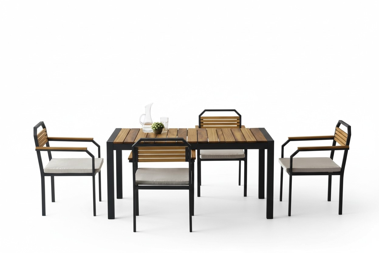 Essecke Komplette Esszimmer Tisch Esstisch Stühle 5tlg Braun Holztisch