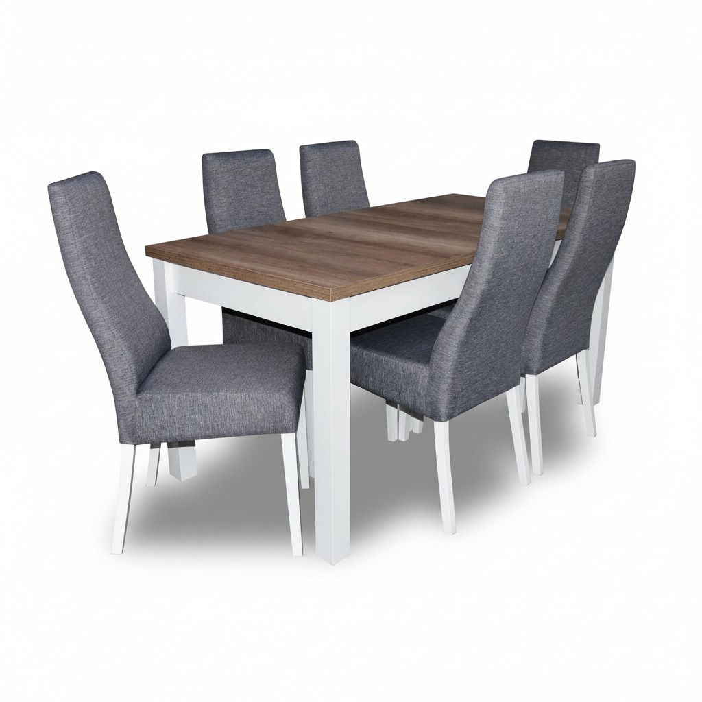 Essgarnitur Esstisch 6 x Stuhl Set Set Garnitur Tisch Essgarnitur Essgruppe 7tlg