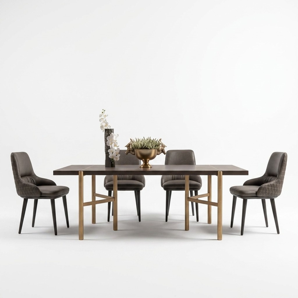 Essgruppe Essecke Esszimmer 7tlg Esstisch Stühle Braun Esszimmermöbel
