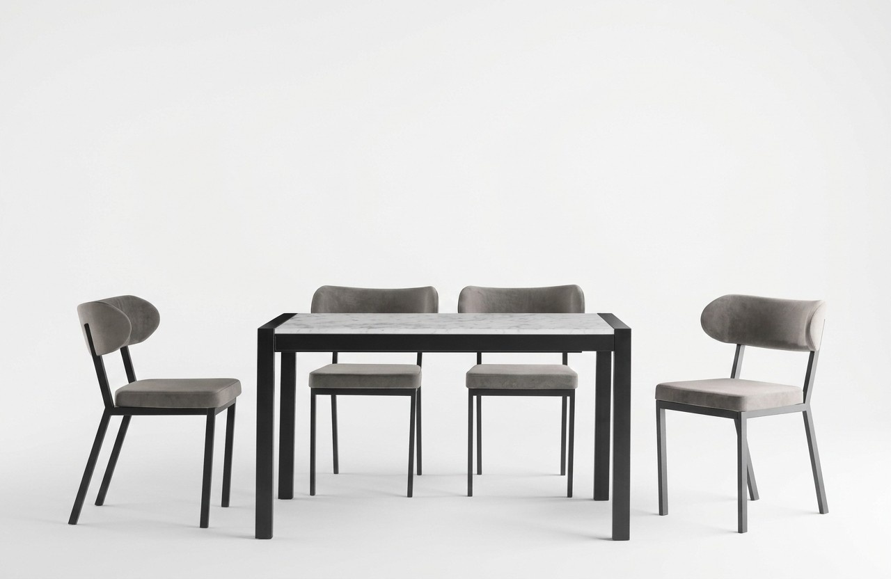Essgruppe Esszimmer Tisch Essecke Esstisch Holztisch Stühle 5tlg Grau