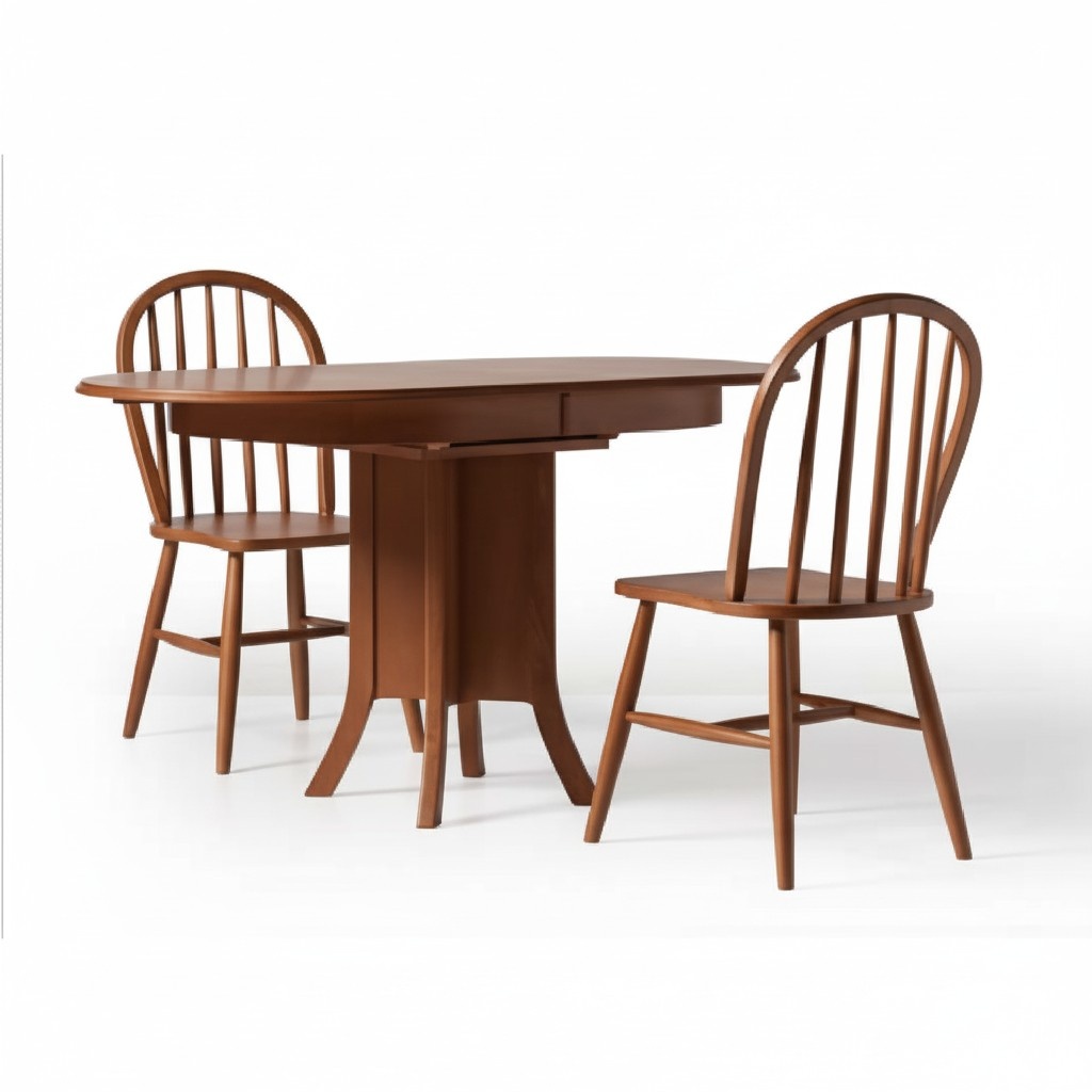 Essgruppe Holz Esszimmer Esstisch Stühle 3tlg Braun Essecke Barock