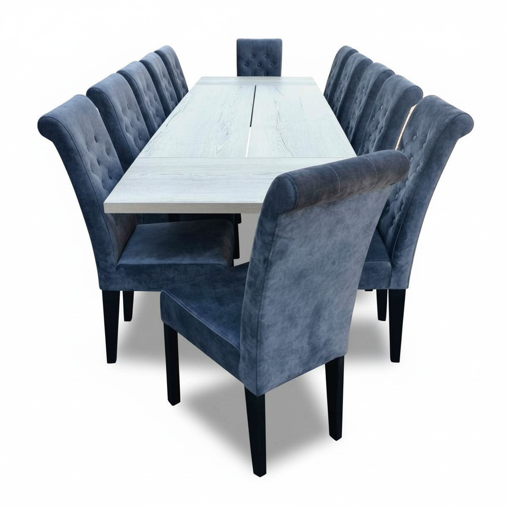 Esstisch 12 x Stühle Esszimmer Set Essgruppe Moderne Stühle Tisch 13tlg.