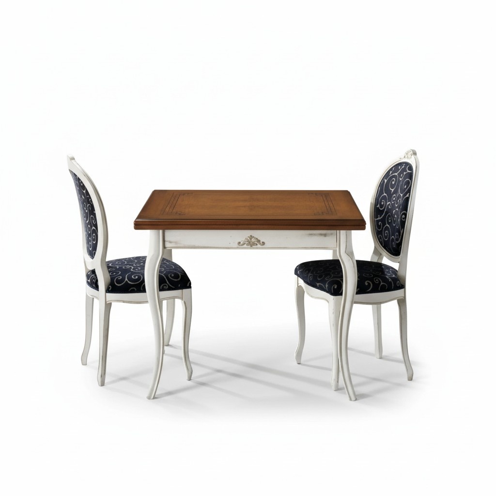 Esstisch 4x Stühle Esszimmer Set Essgruppe Tisch Garnitur Weiß Neu