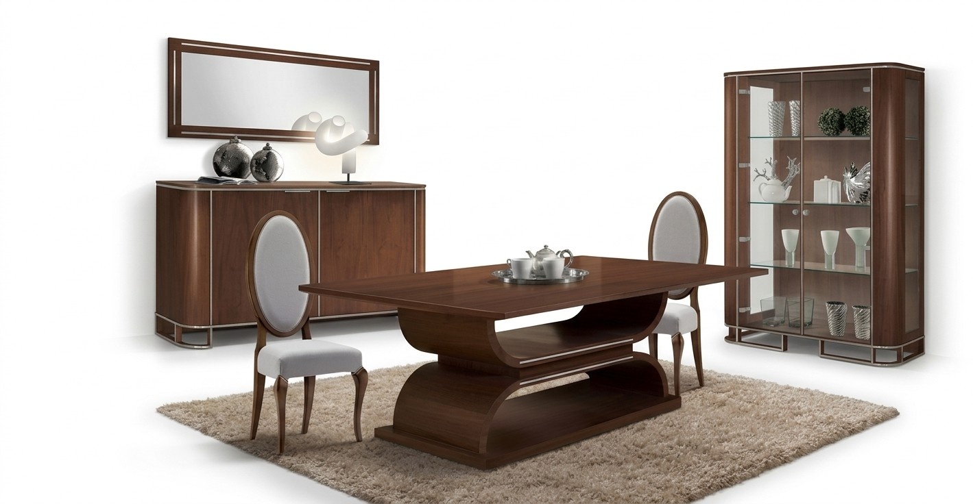 Esstisch 4х Stühle Vitrine Sideboard 8tlg Esszimmer Set Gruppe Garnitur