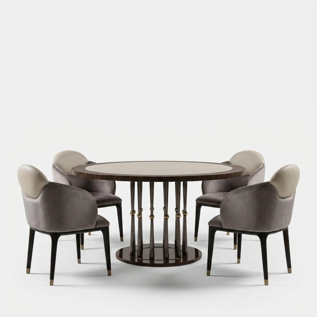 Esstisch 4 x Stühle Esszimmer Set Essgruppe Gruppe Stühle Tisch Tische 5tlg.