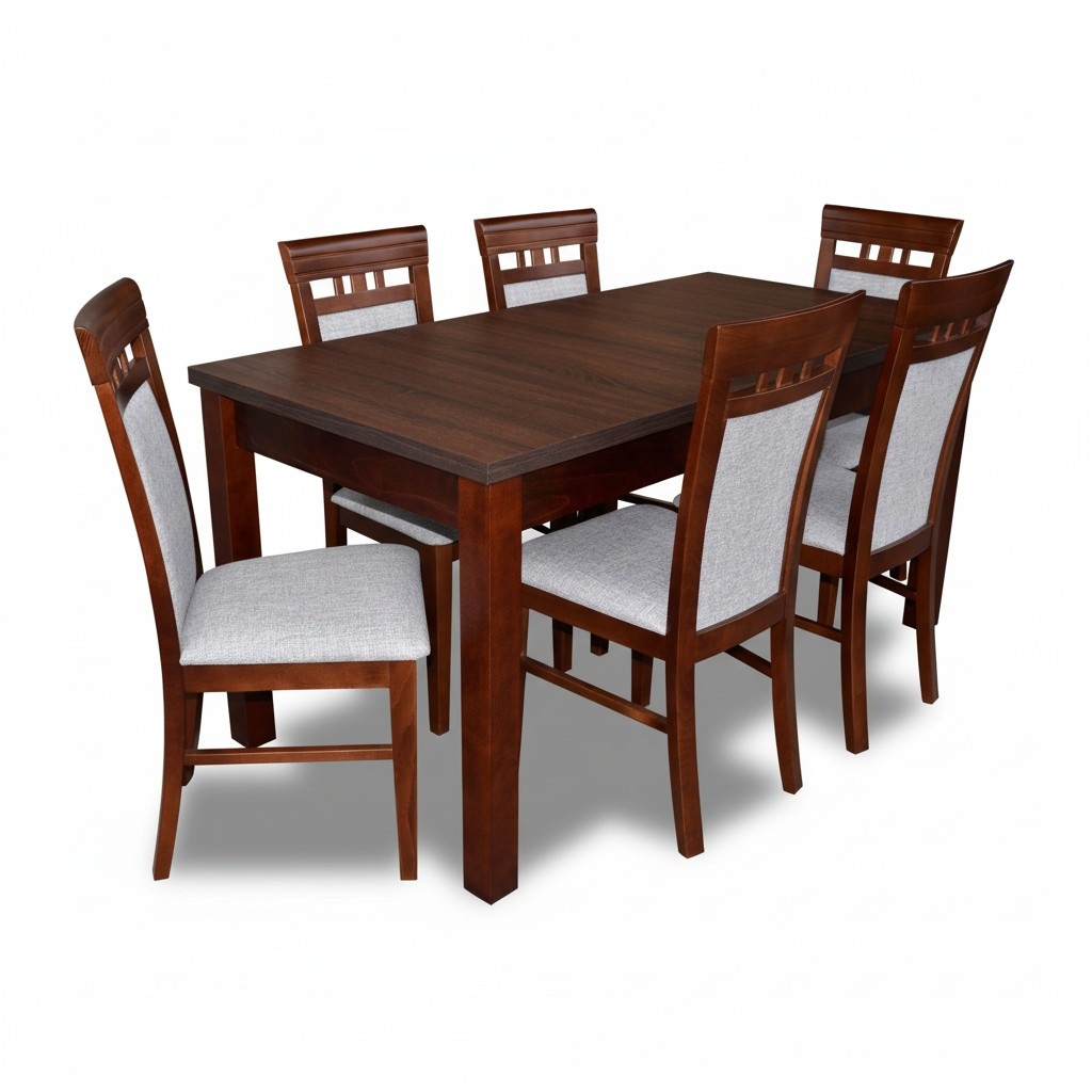 Esstisch 6x Stühle Esszimmer Set Gruppe Garnitur Tisch Sitzgruppe 7tlg.