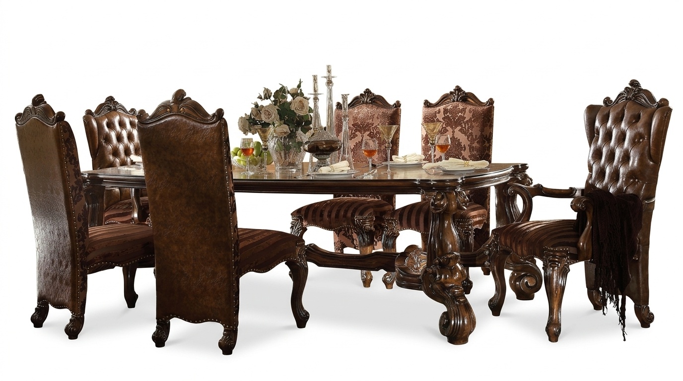 Esstisch + 6 Stühle Esszimmer Set Essgruppe Klassischer Tisch 7tlg Set