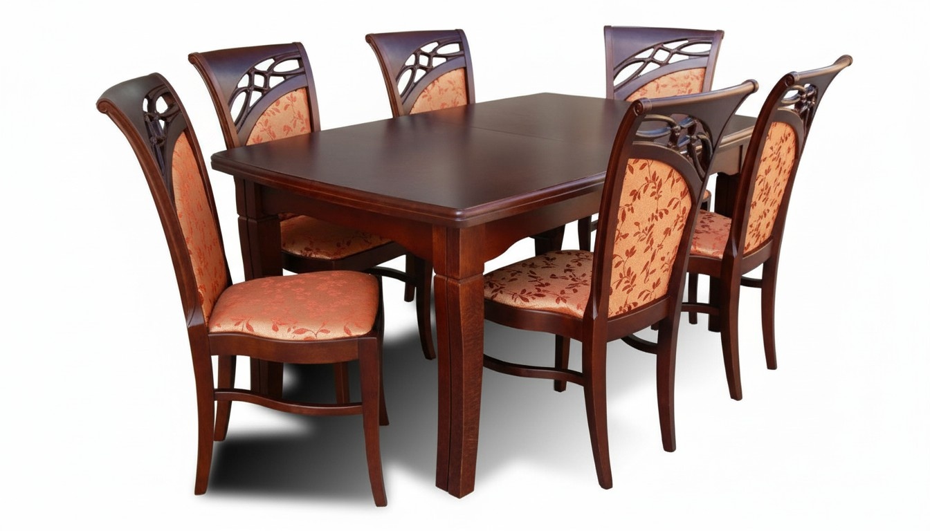 Esstisch + 6 Stühle Esszimmer Set Essgruppe Gruppentisch Tisch Tische Neu Z29