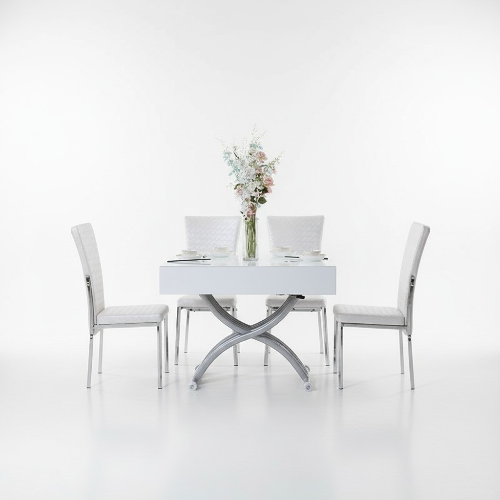 Esstisch & Couchtisch 2in1 Vestellbarer Couchtisch Tisch zum Esszimmer Tische