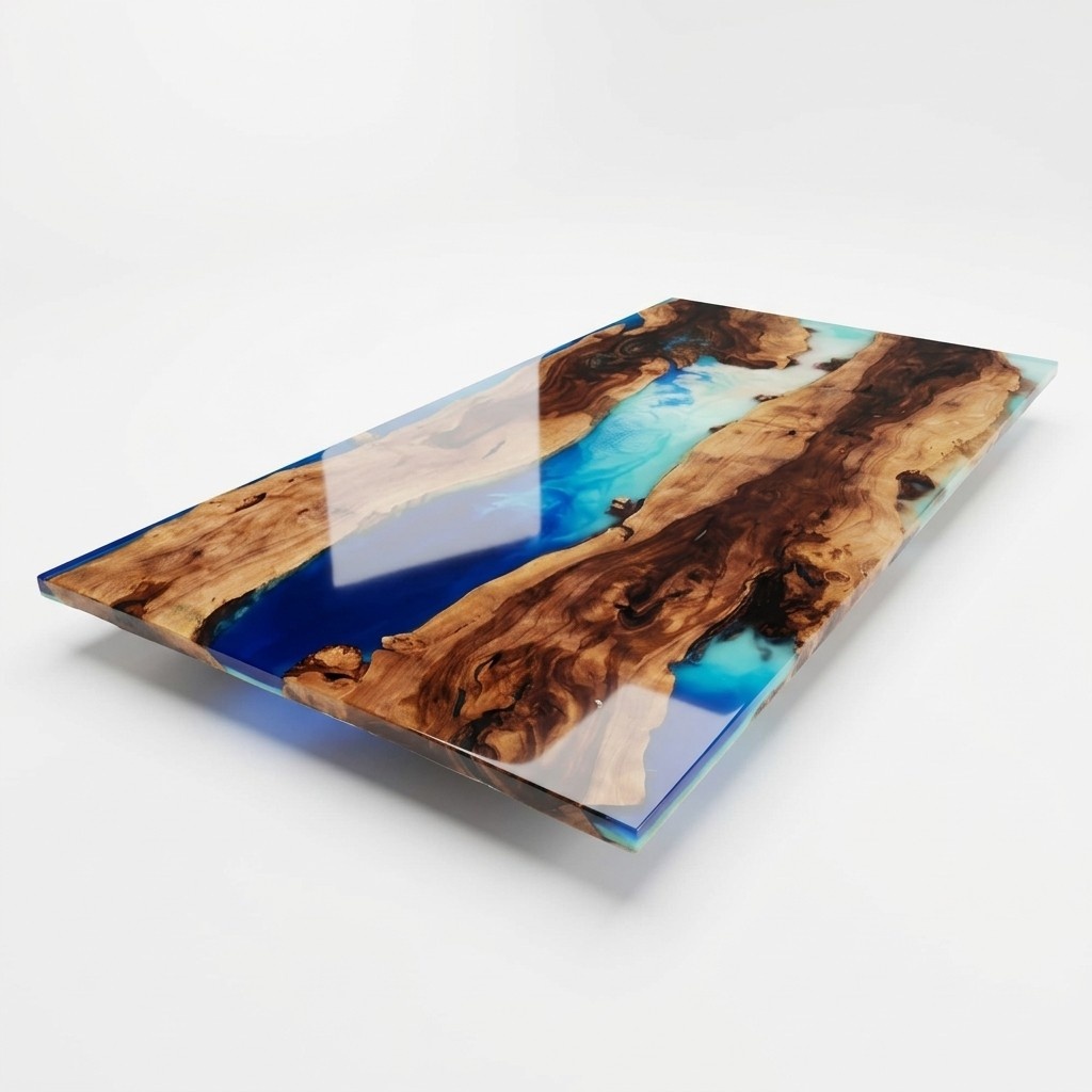 Esstisch Design Tisch Moderne Tische Meer Ozean Fluss Epoxid Harz Möbel 200x90