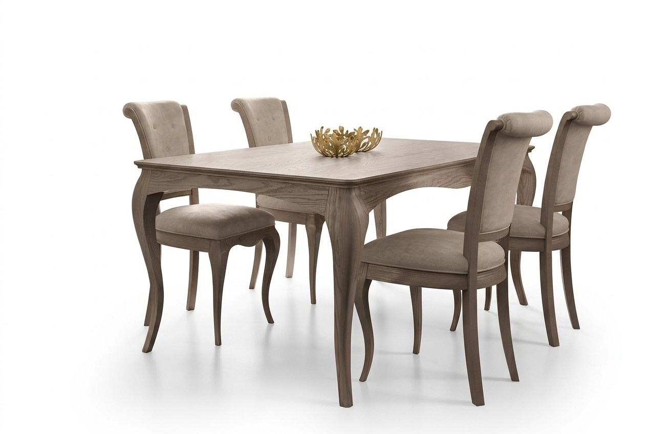 Esstisch Garnitur Esszimmer Möbel Einrichtung Gruppe Tisch + 6 Stuhl Set 7tlg.