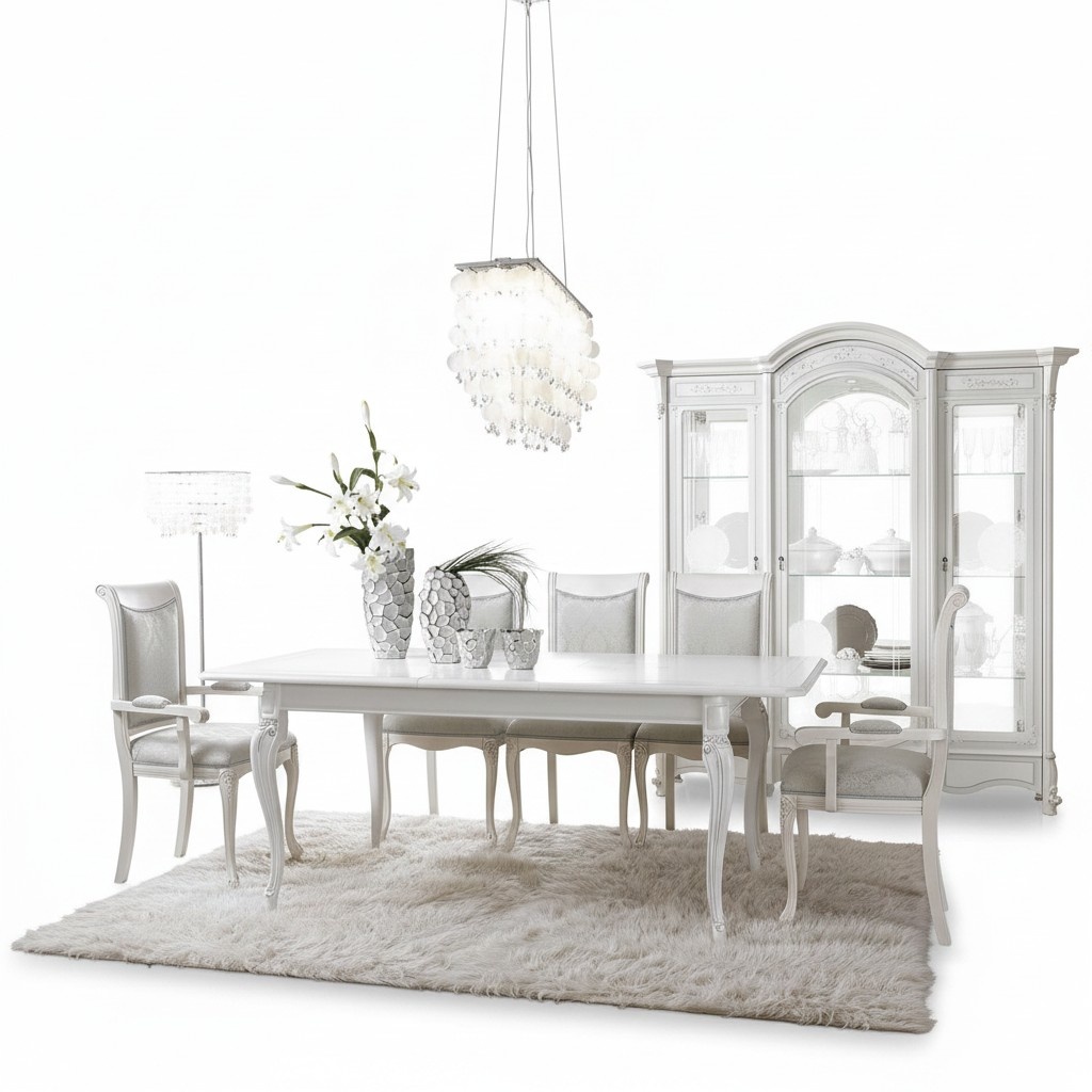 Esstisch Gruppe Tisch mit 4 Lehn Stühlen Klassische Gruppe Holz 5tlg. Komplett