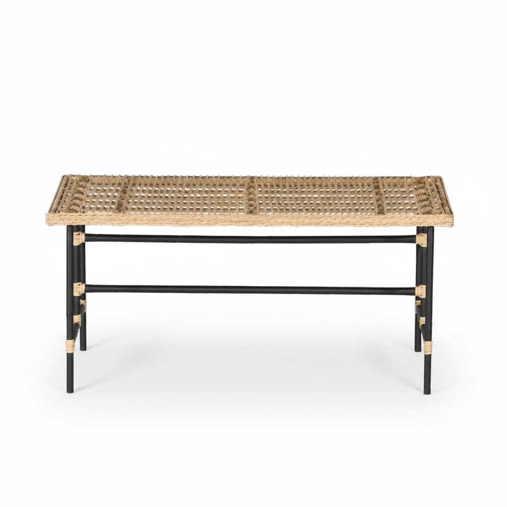 Esstisch Hochwertiges Rattan Luxus GartenMöbel Terrasse Balkon Design Modern