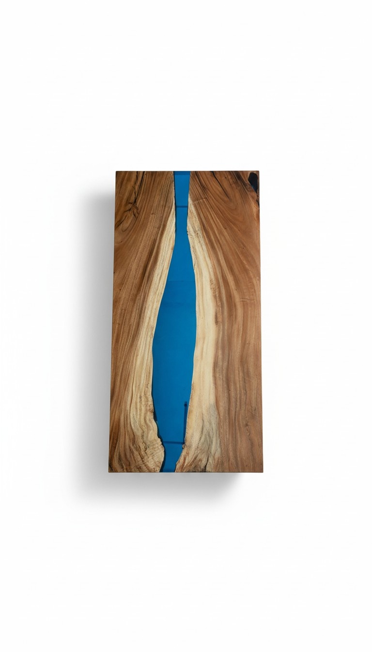 Esstisch River Tisch Echtes Holz Flusstisch Deko Massiv Epoxidharz Tische