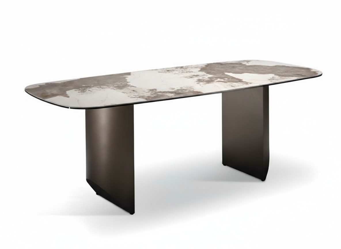 Esstisch Tisch Esszimmer Holz Design Luxus Modern Tische Braun Esstische