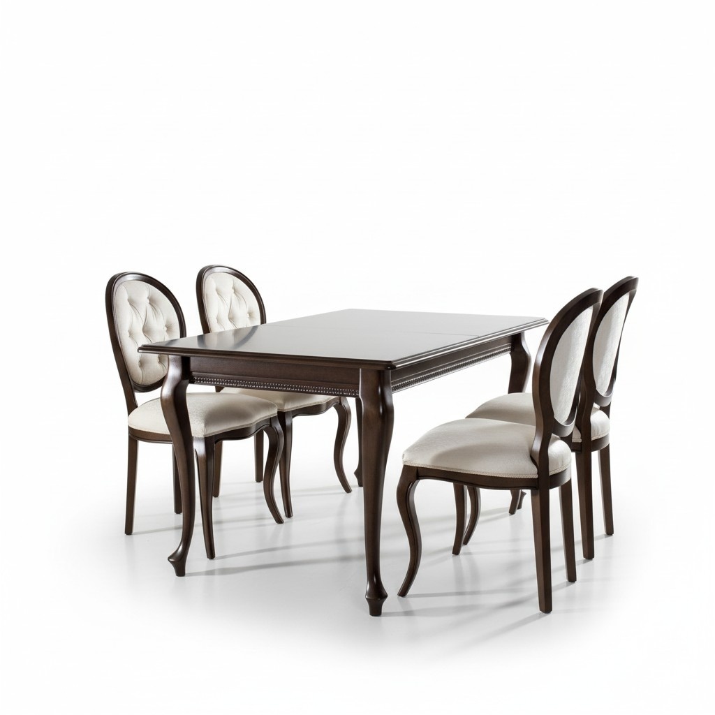 Esstisch Tisch Möbel 4x Stühle Gruppe Design Esszimmer Garnitur Holz