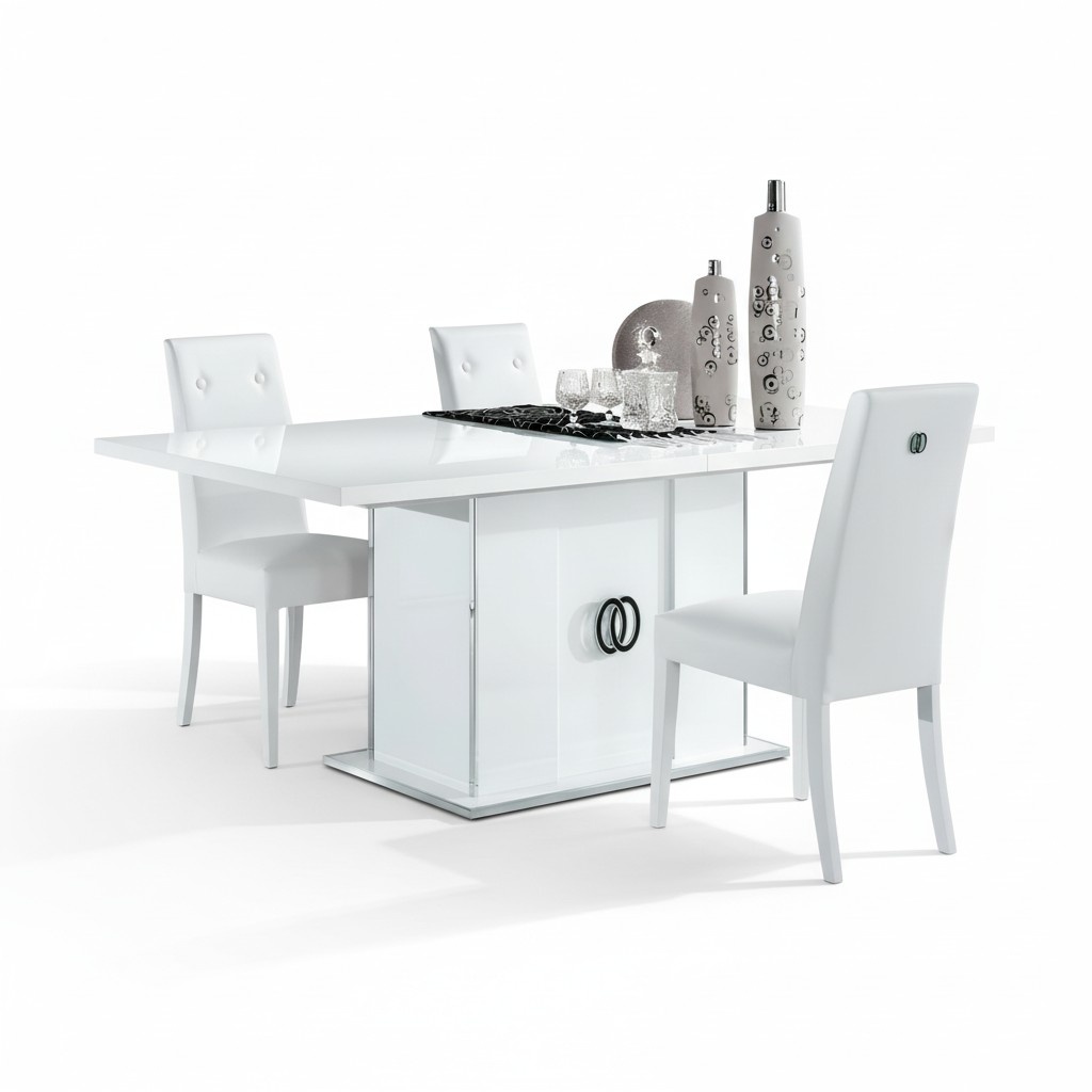 Esstisch Tisch Weiß Esszimmer Wohnzimmer Holz Design Tische Italienische Möbel